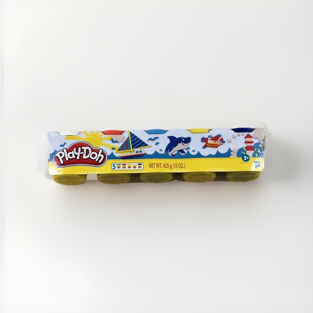 Play-Doh Kids 5 Pack Bright Neon Colors Non Toxic Modeling Compound New